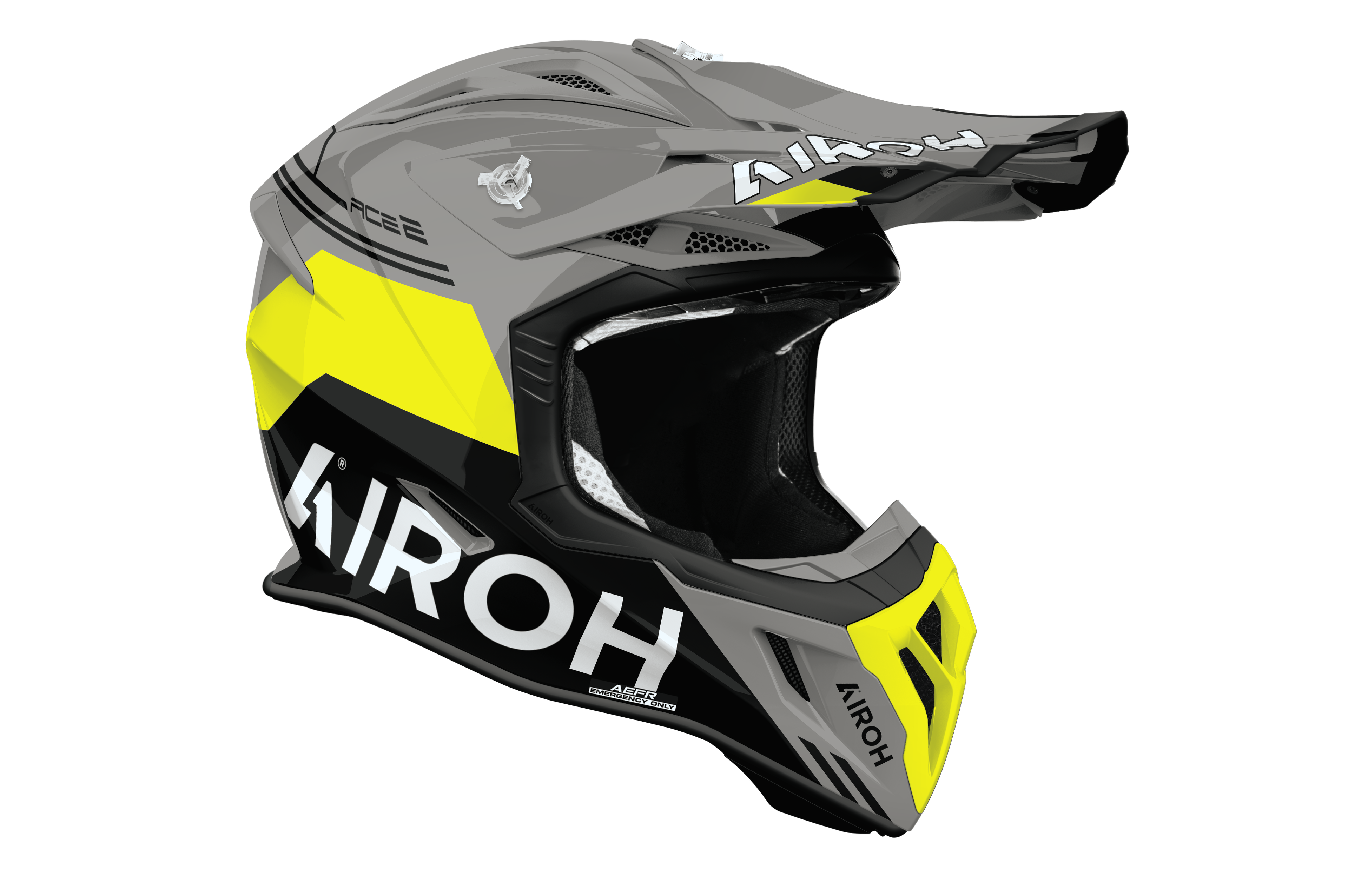 Casque Aviator Ace 2 Jaune Gris AIROH