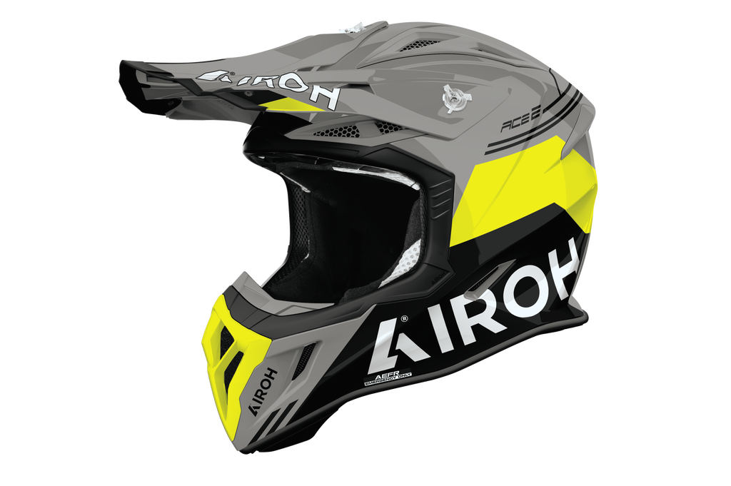 Casque Aviator Ace 2 Jaune Gris AIROH