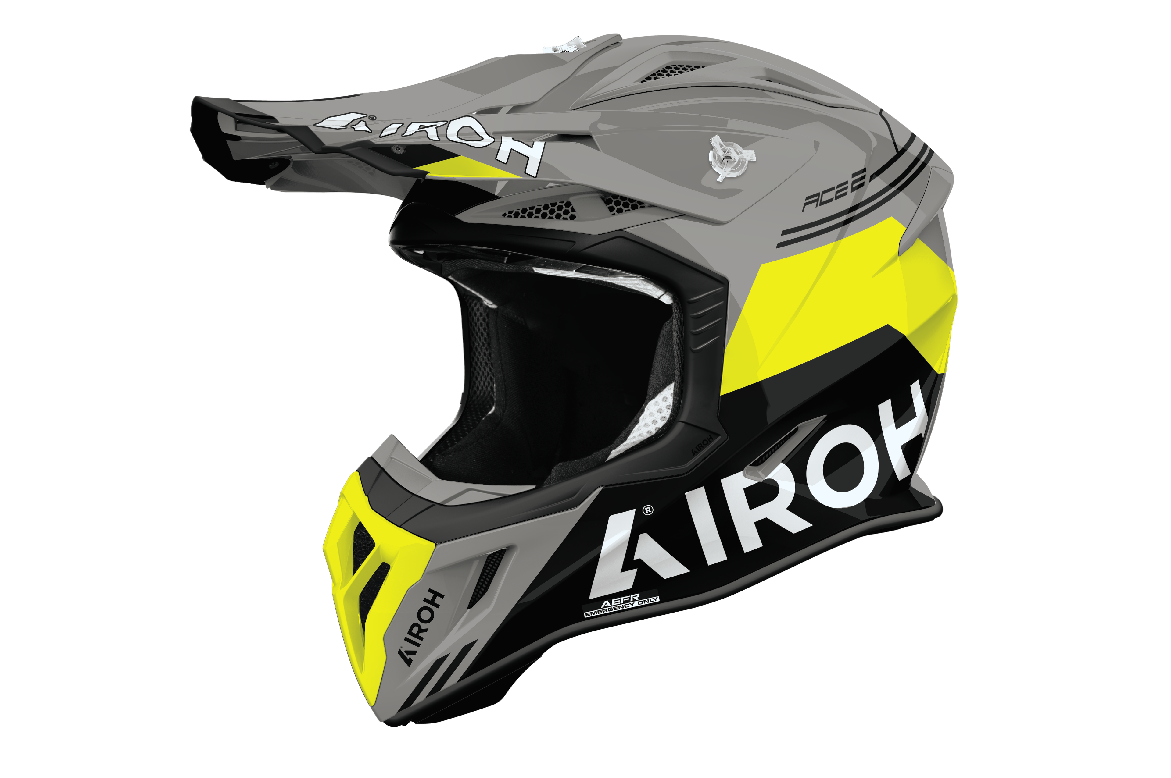 Casque Aviator Ace 2 Jaune Gris AIROH