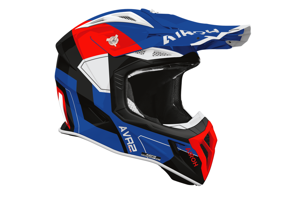 Casque Aviator Ace 2 Rouge Bleu AIROH