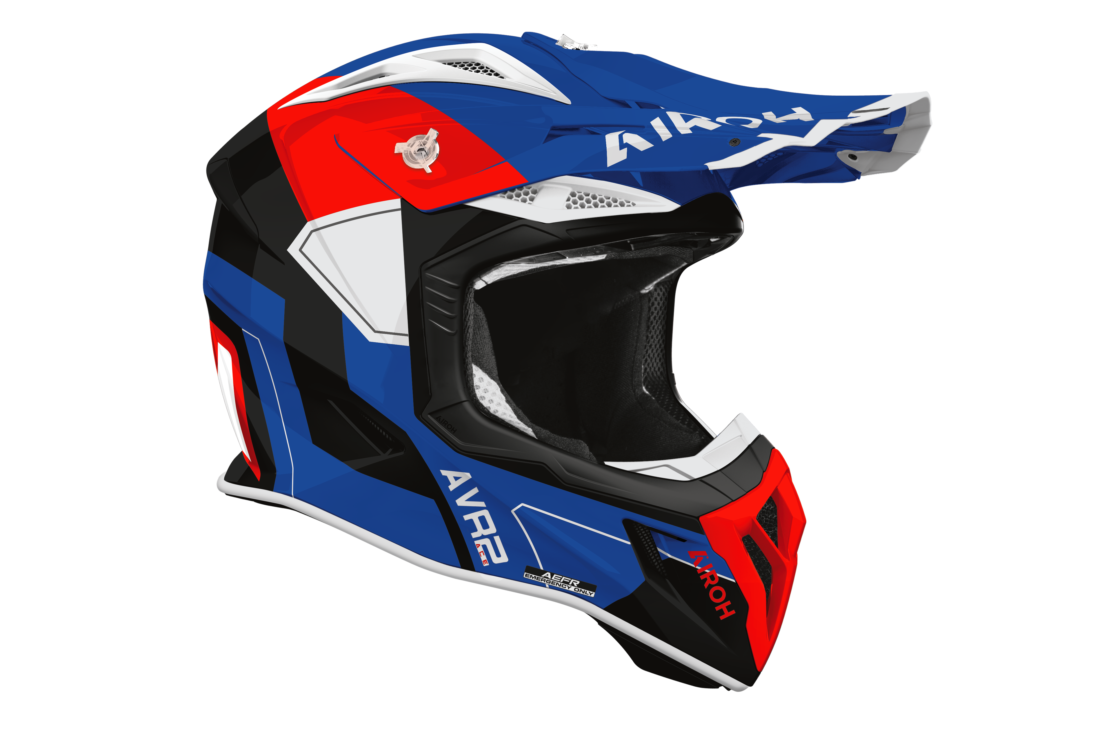 Casque Aviator Ace 2 Rouge Bleu AIROH