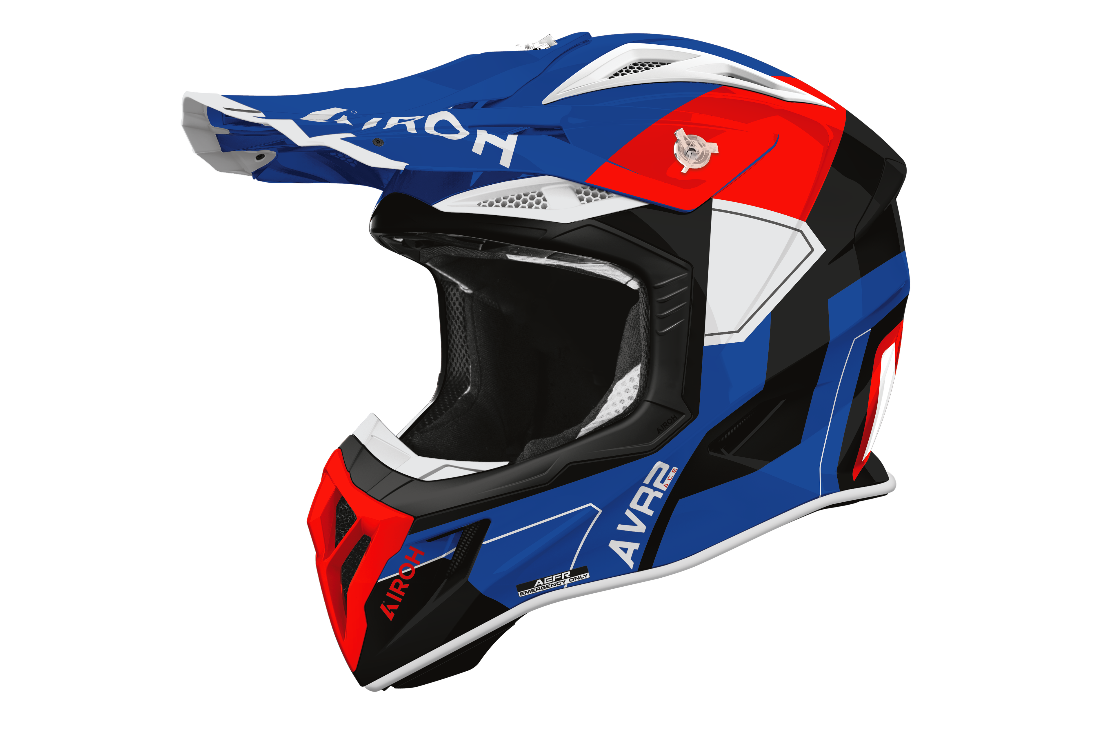 Casque Aviator Ace 2 Rouge Bleu AIROH