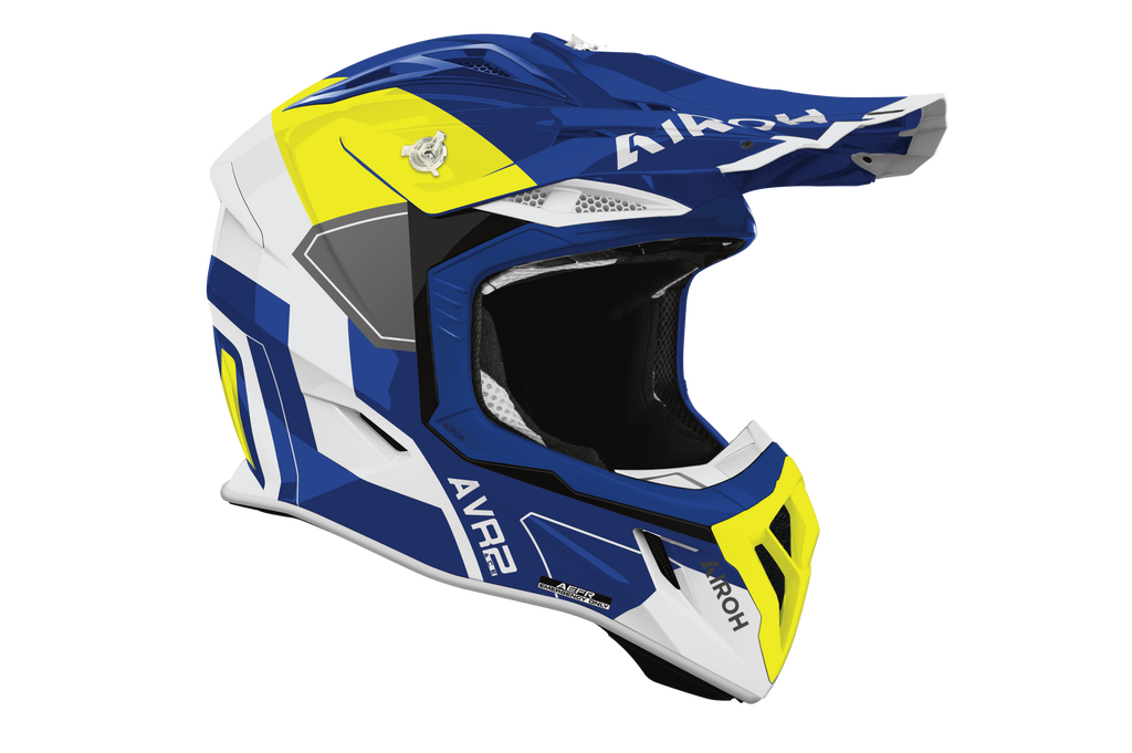 Casque Aviator Ace 2 Jaune Bleu AIROH