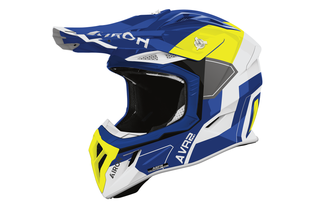 Casque Aviator Ace 2 Jaune Bleu AIROH