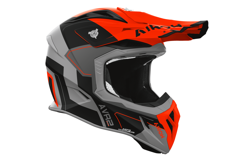 Casque Aviator Ace 2 Orange Blanc Noir AIROH