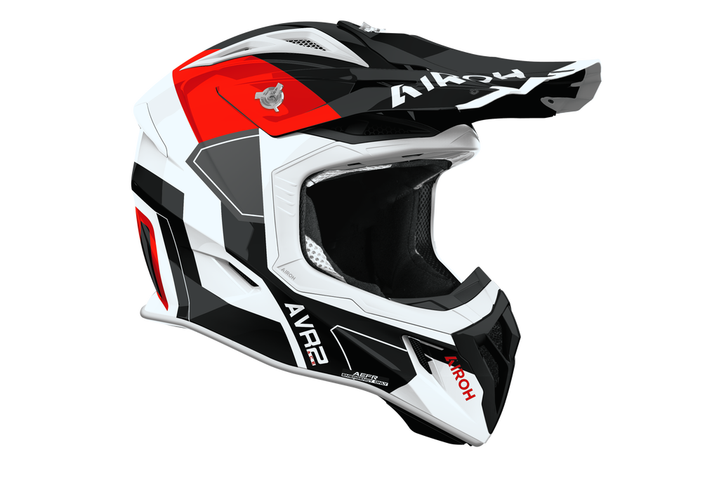 Casque Aviator Ace 2 Noir Rouge AIROH