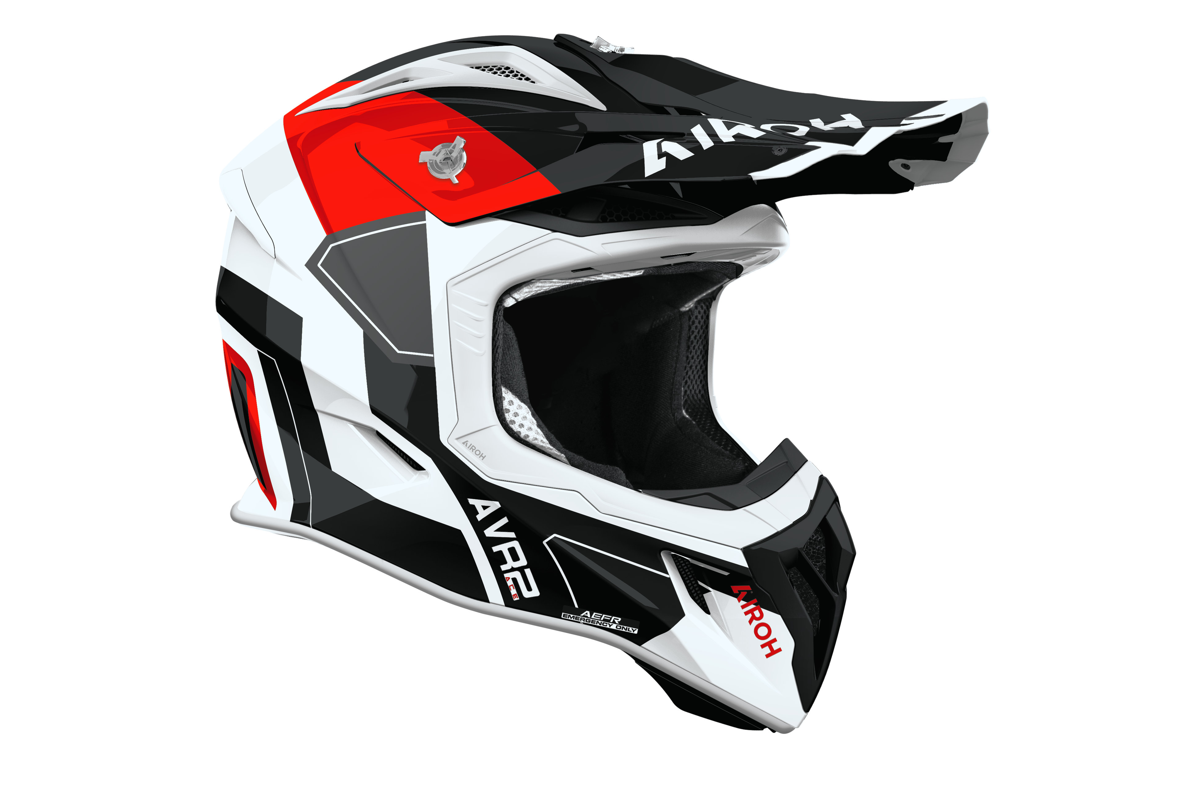 Casque Aviator Ace 2 Noir Rouge AIROH