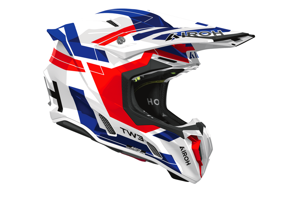 Casque Twist 3  Bleu Blanc Rouge AIROH