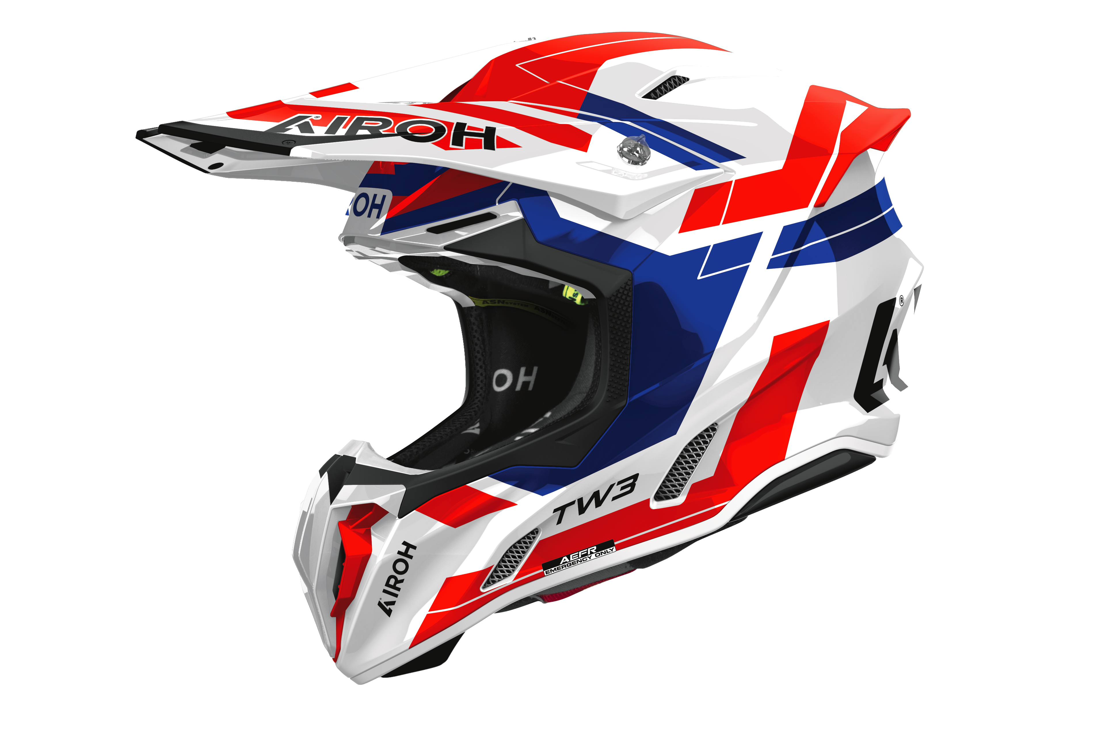 Casque Twist 3  Bleu Blanc Rouge AIROH