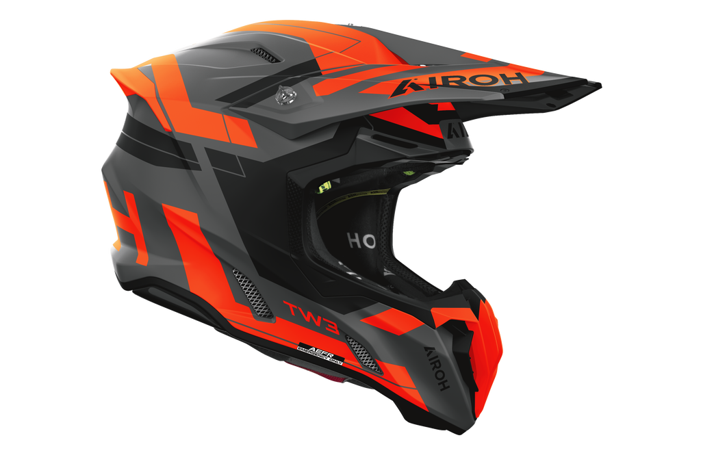 Casque Twist 3  Orange Noir AIROH