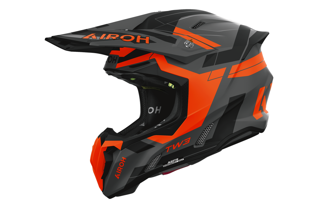 Casque Twist 3  Orange Noir AIROH
