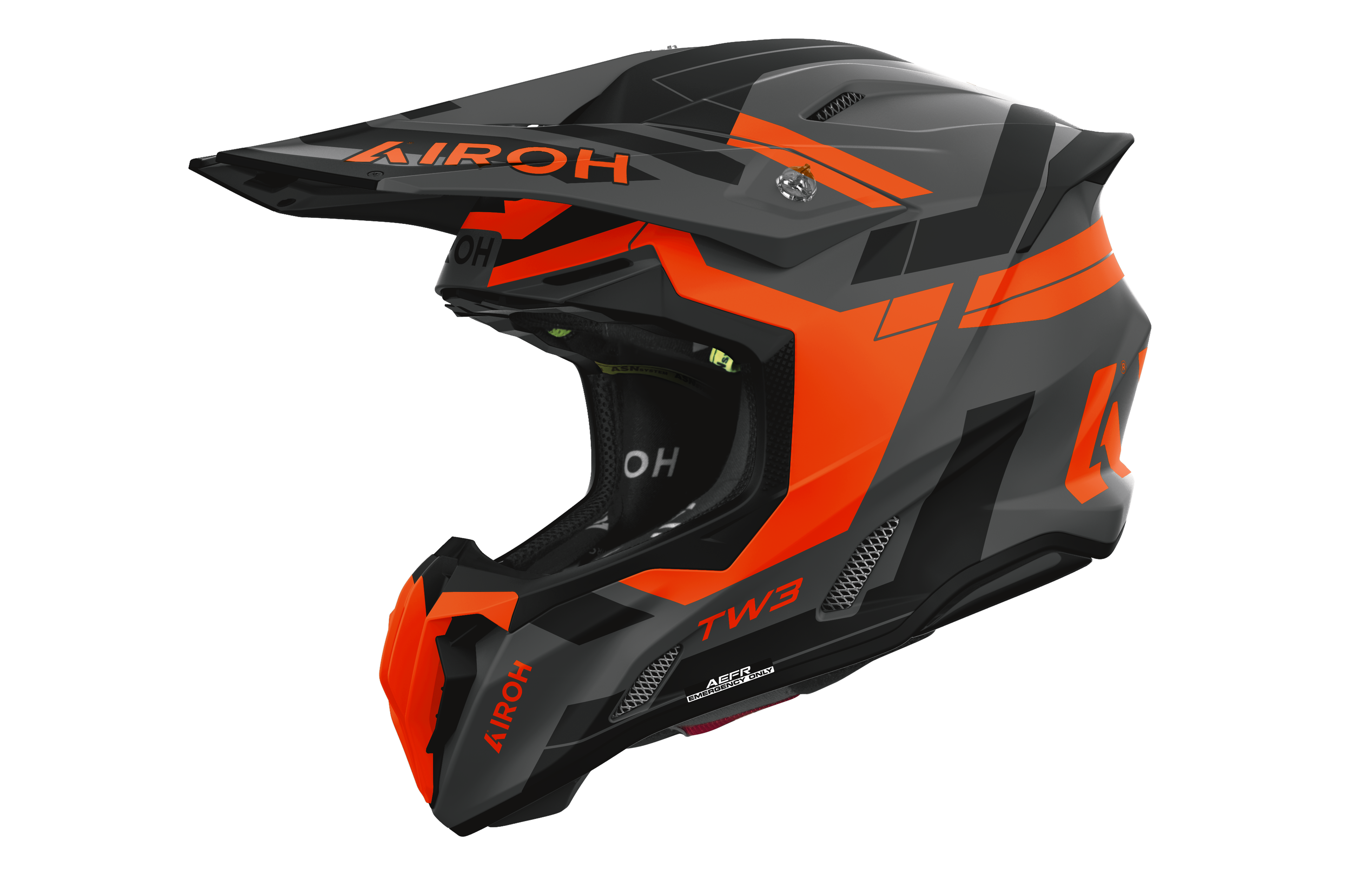 Casque Twist 3  Orange Noir AIROH
