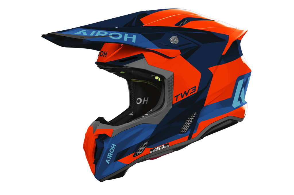 Casque Twist 3 Orange Bleu AIROH