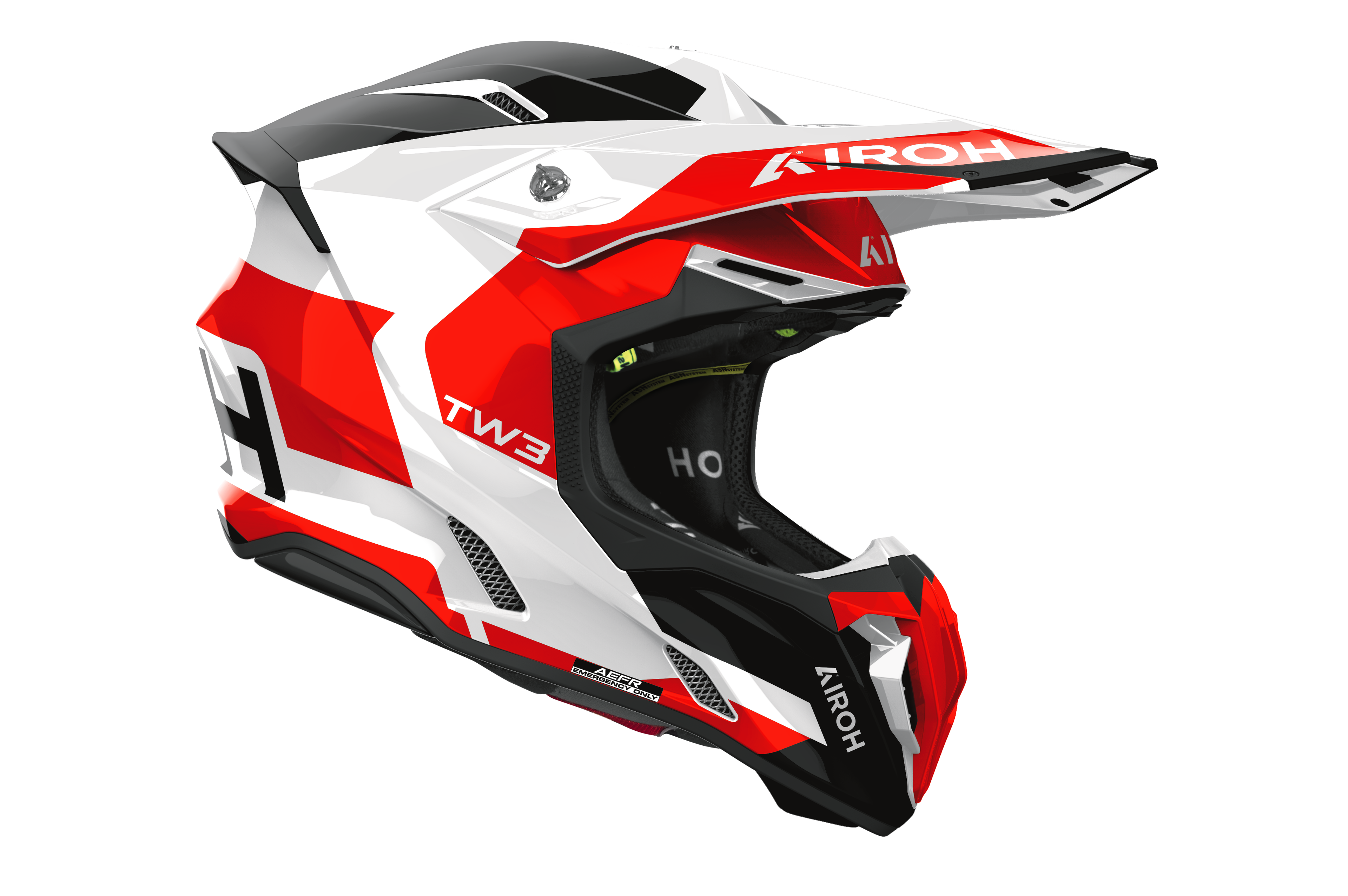 Casque Twist 3 Rouge Blanc AIROH