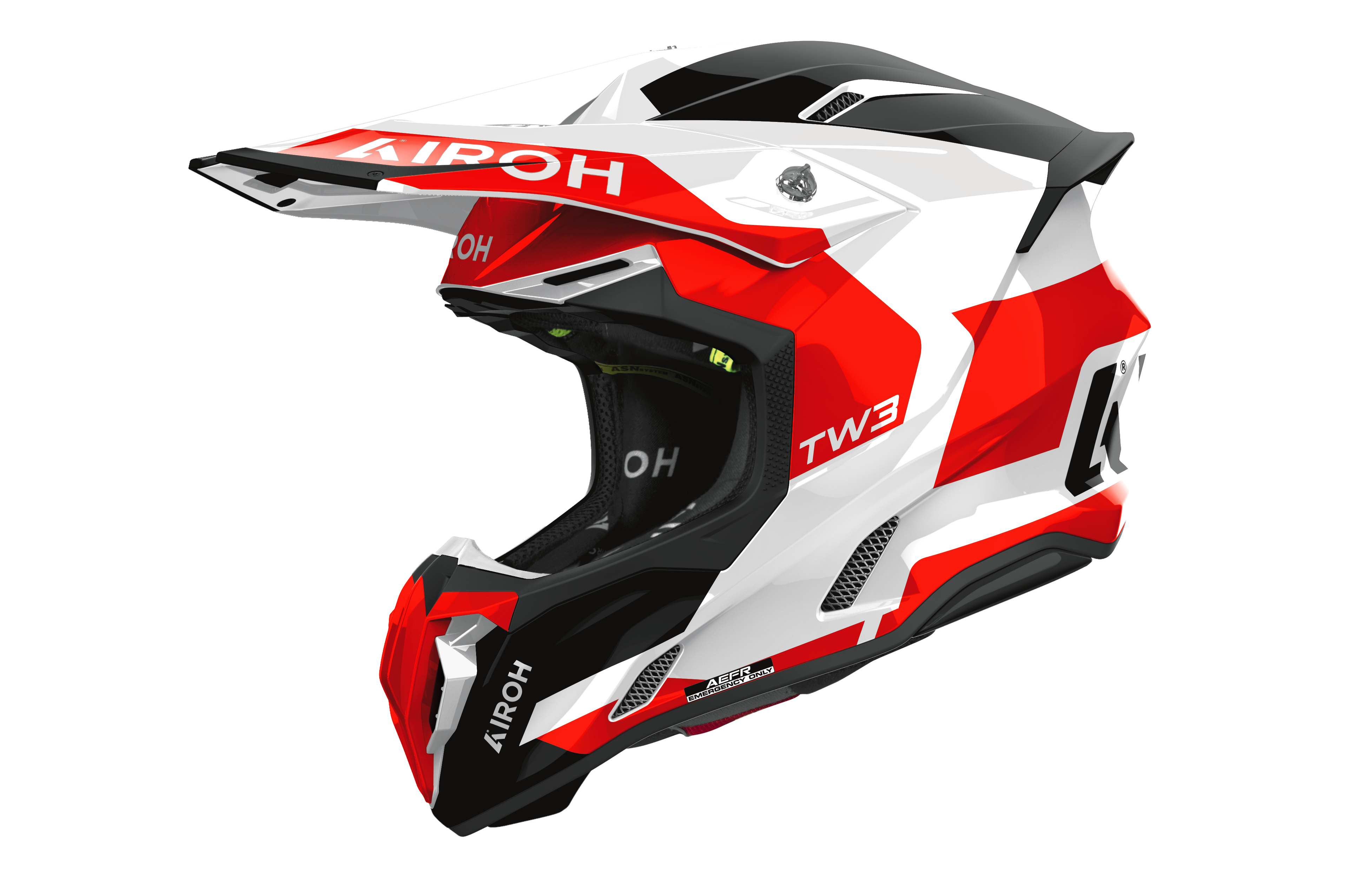 Casque Twist 3 Rouge Blanc AIROH