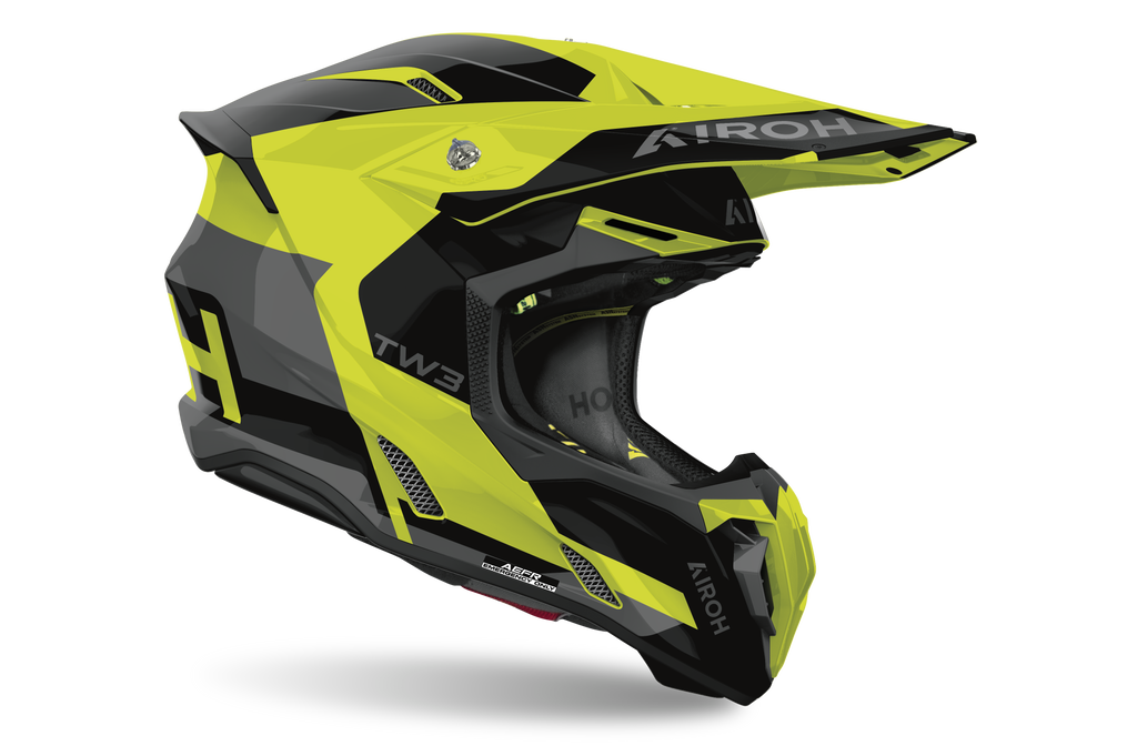 Casque Twist 3  Jaune Gris Noir AIROH