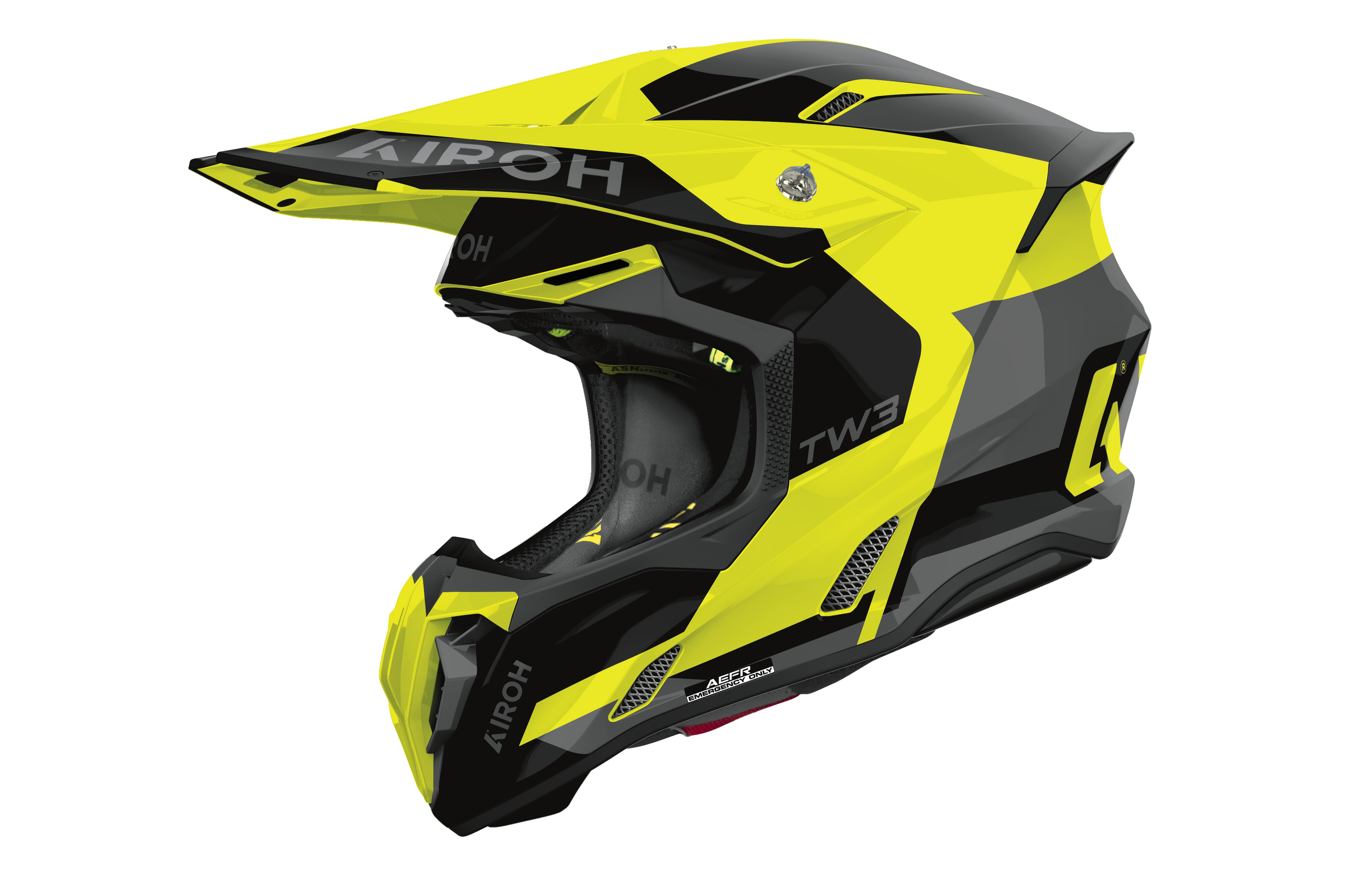 Casque Twist 3  Jaune Gris Noir AIROH