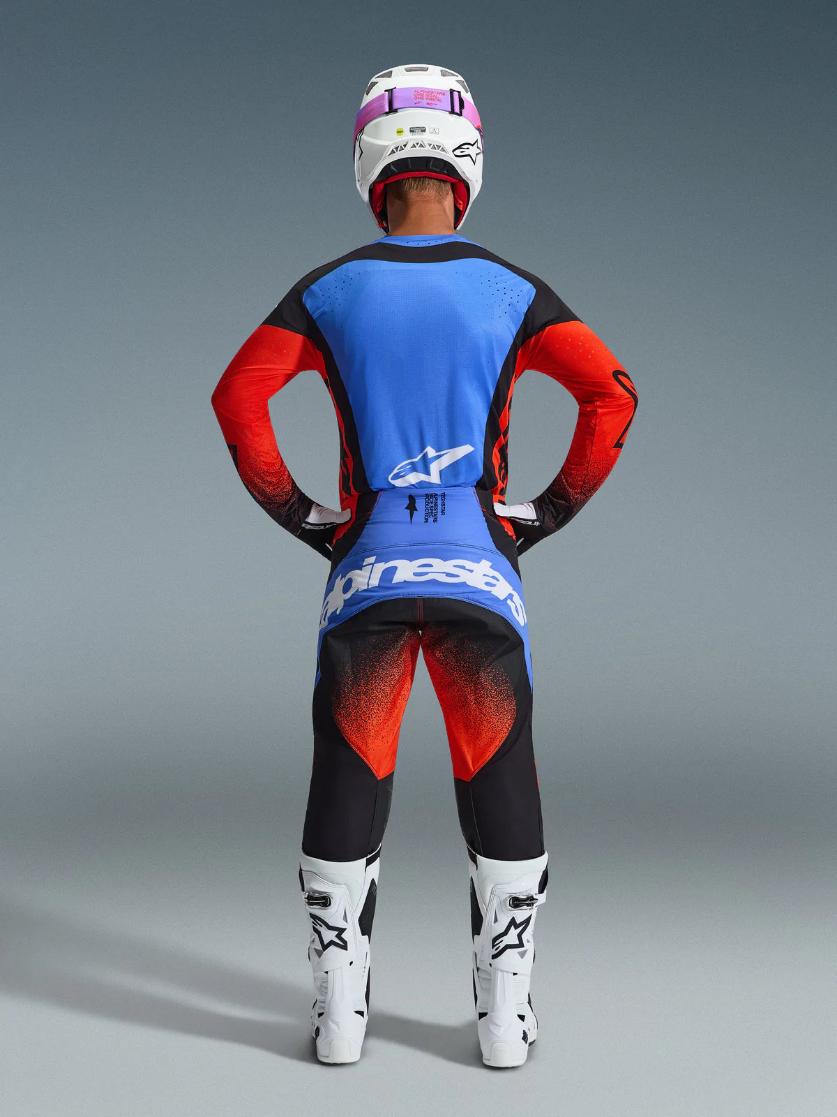 Tenue Cross Complete Techstar Knif Orange Noir ALPINESTARS