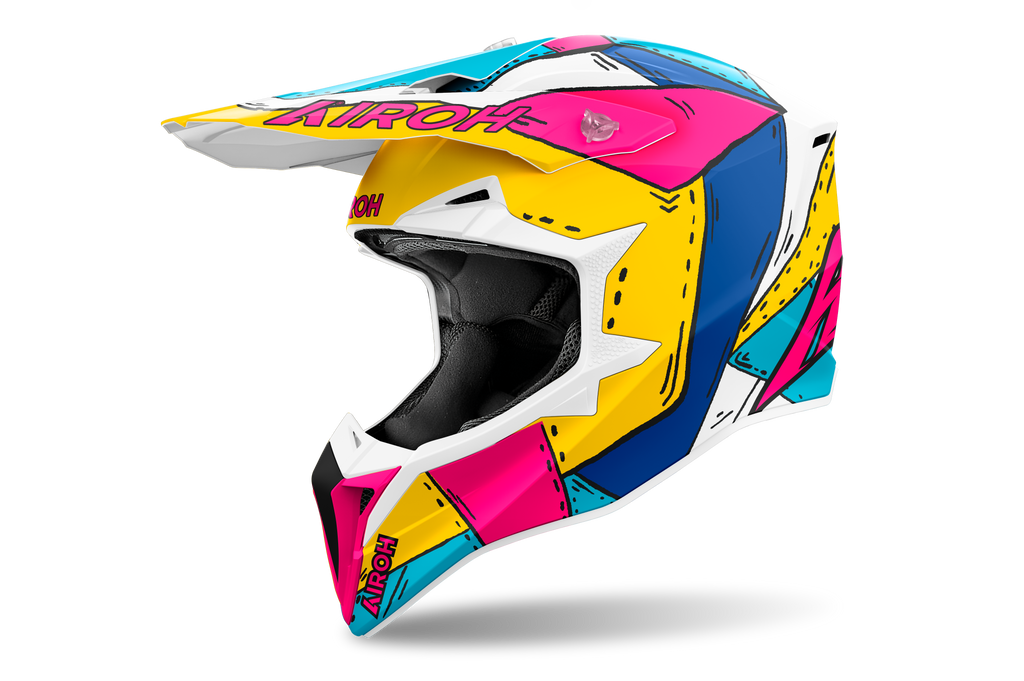 Casque Wraaap  Rose Jaune AIROH