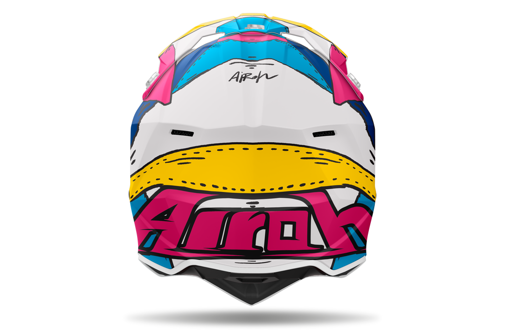 Casque Wraaap  Rose Jaune AIROH