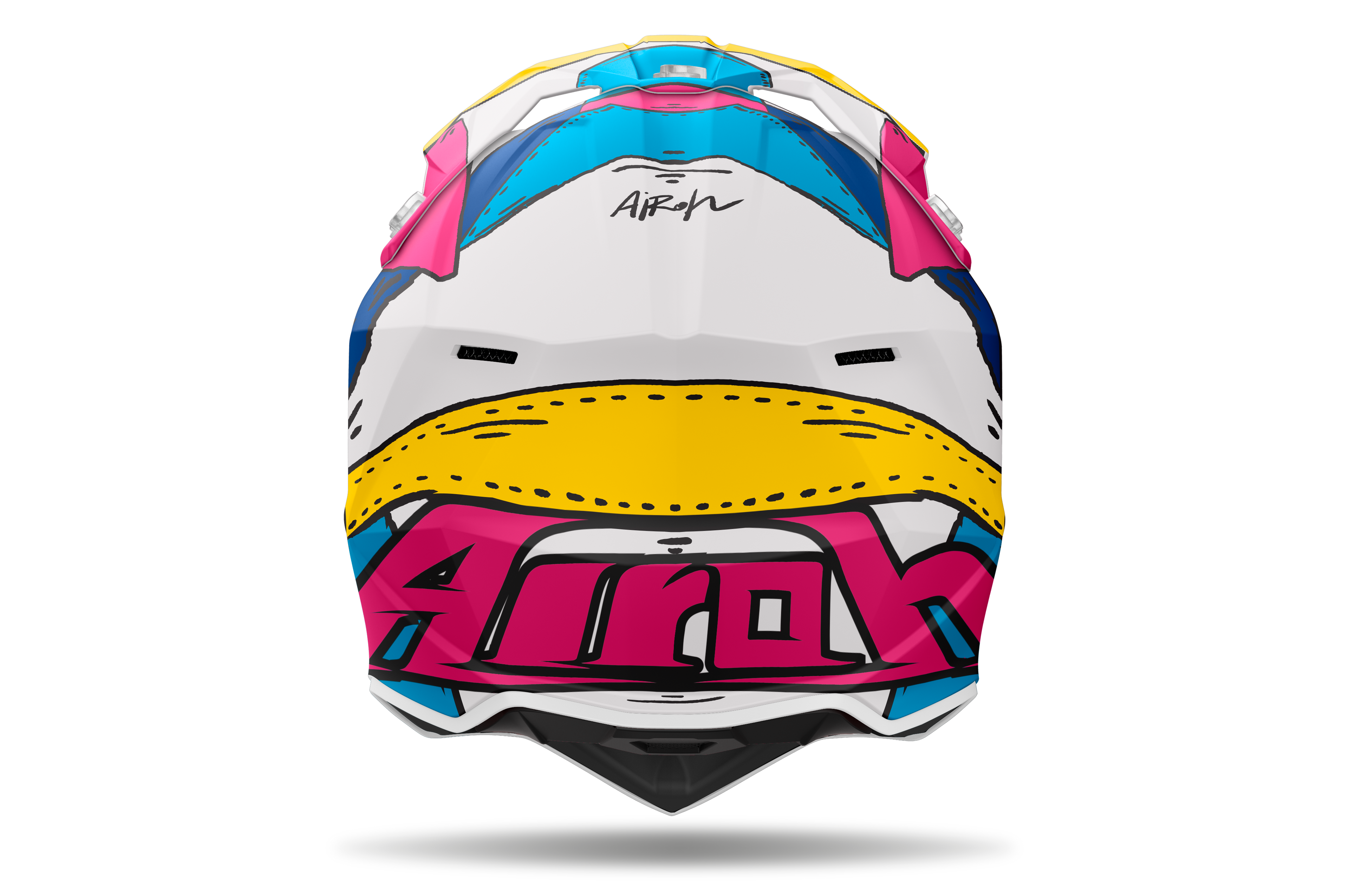 Casque Wraaap  Rose Jaune AIROH