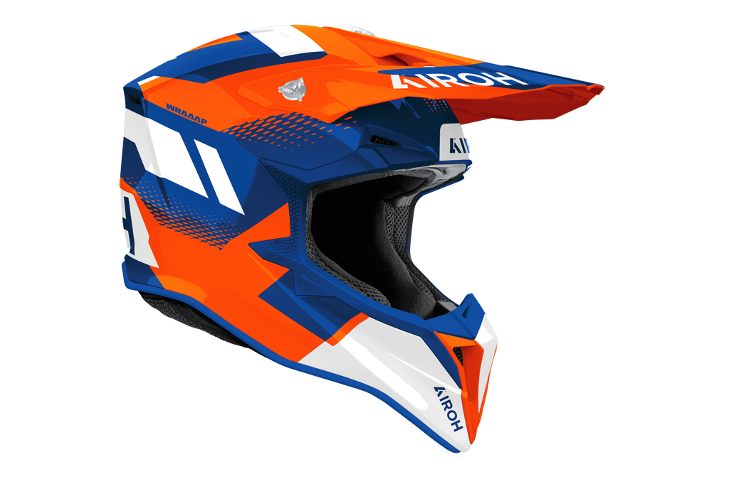 Casque Wraaap  Bleu Orange AIROH