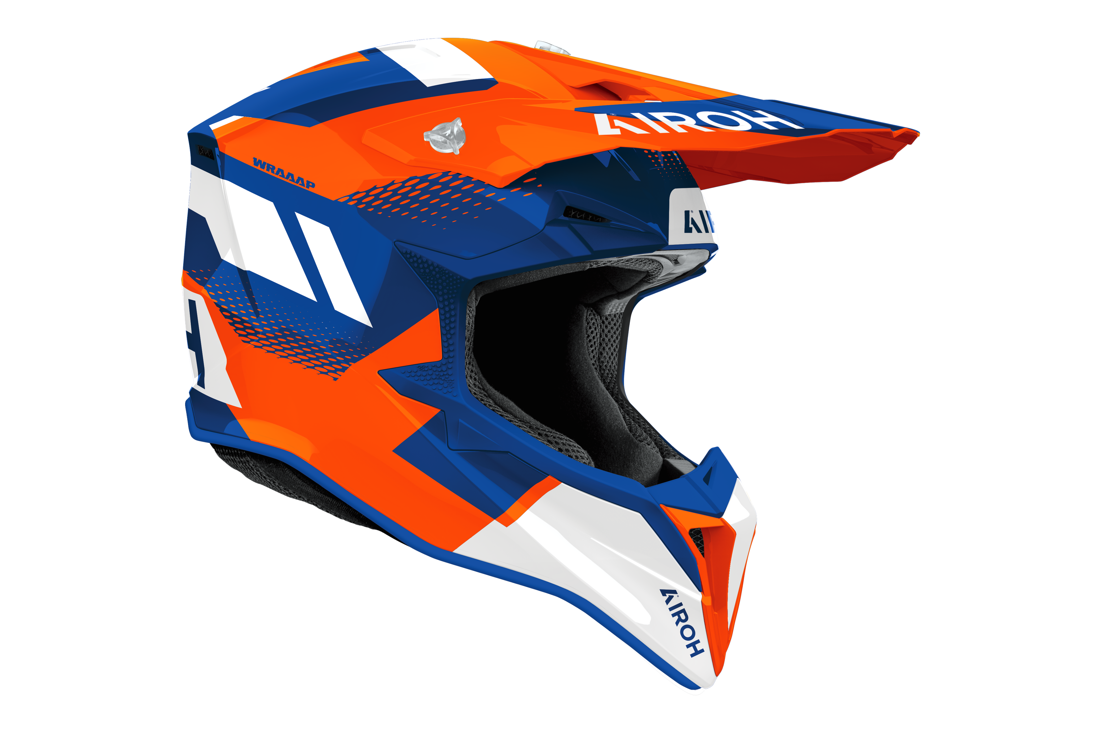 Casque Wraaap  Bleu Orange AIROH