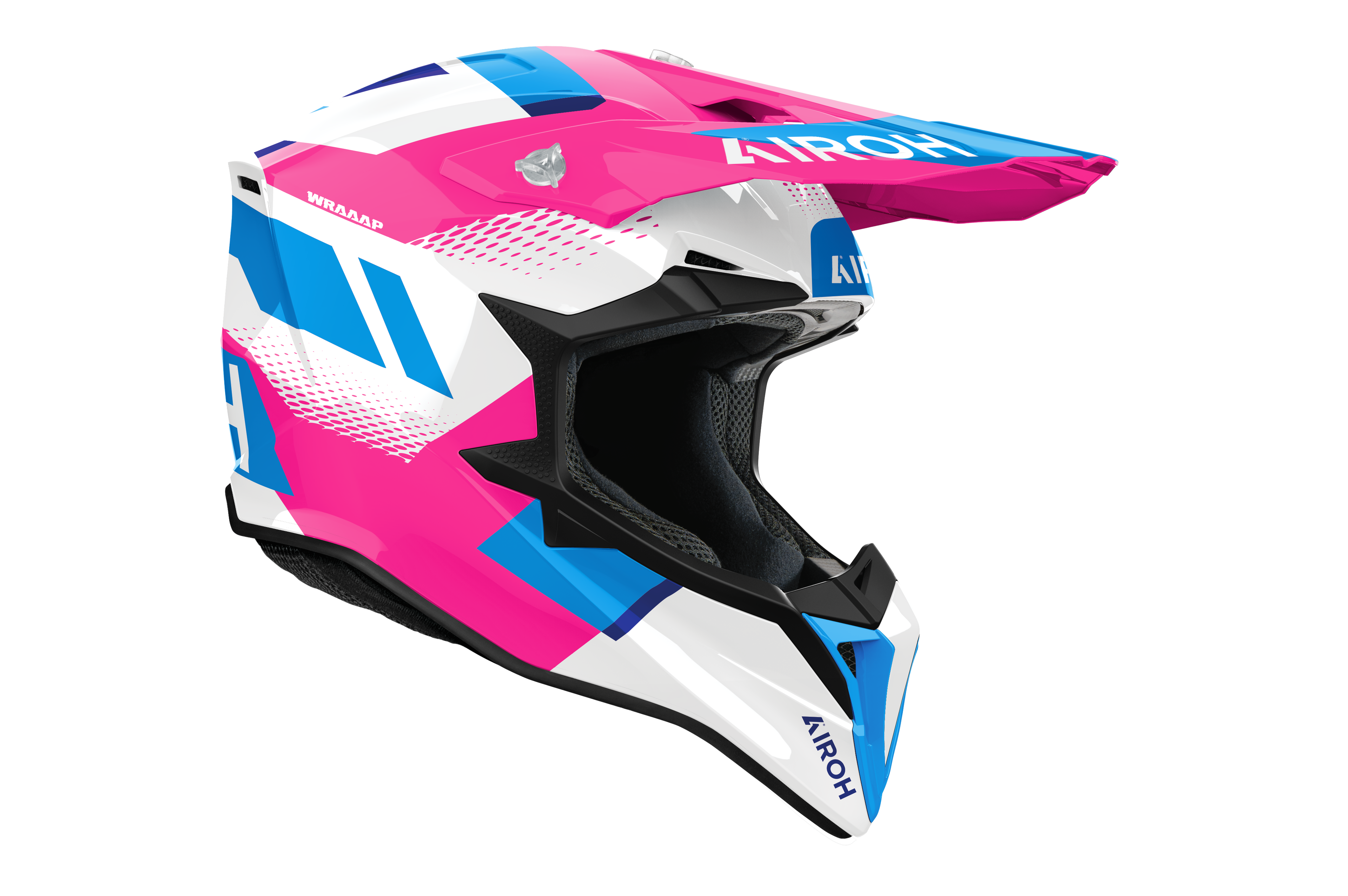 Casque Wraaap  Rose Bleu AIROH