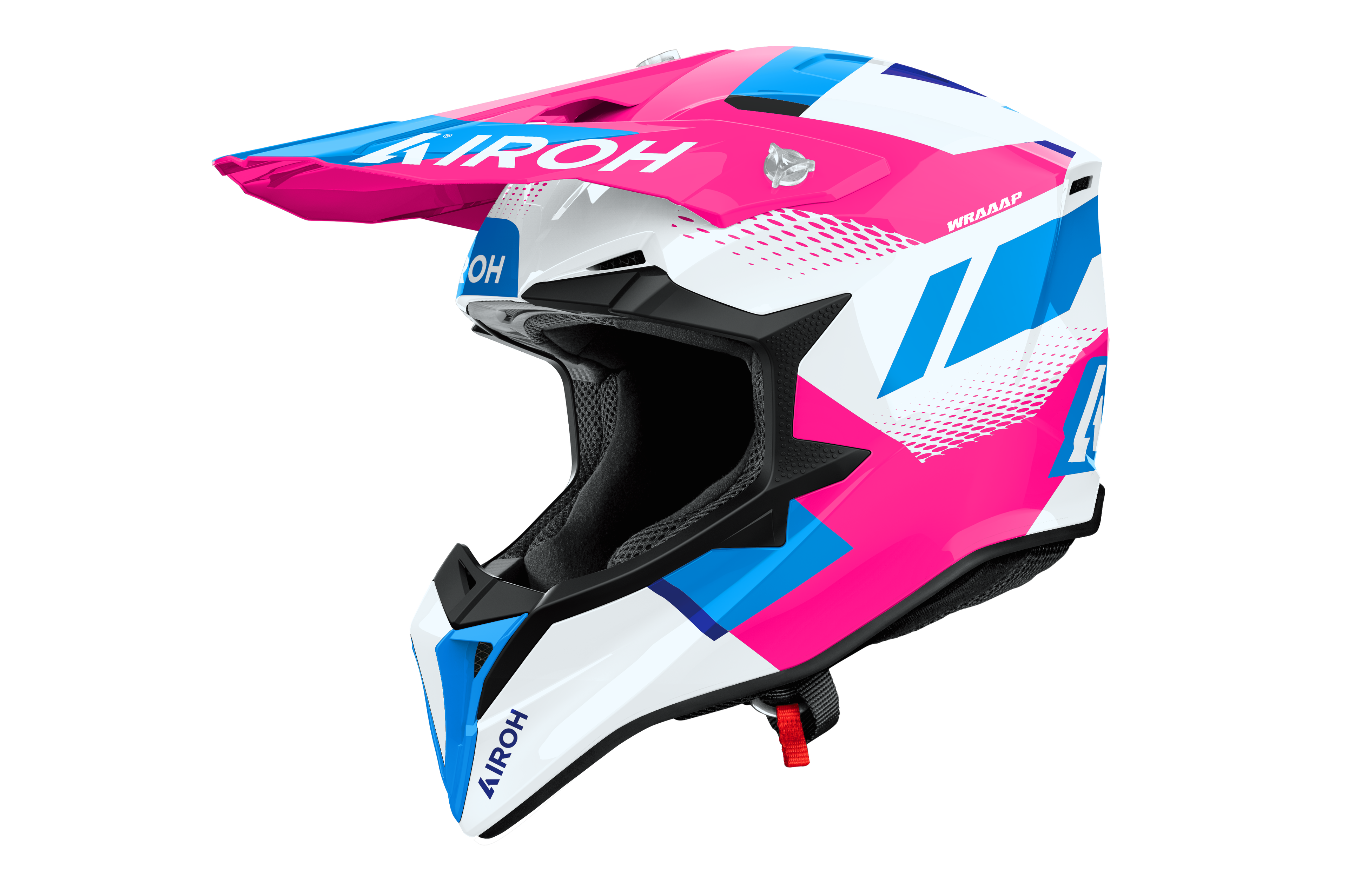 Casque Wraaap  Rose Bleu AIROH
