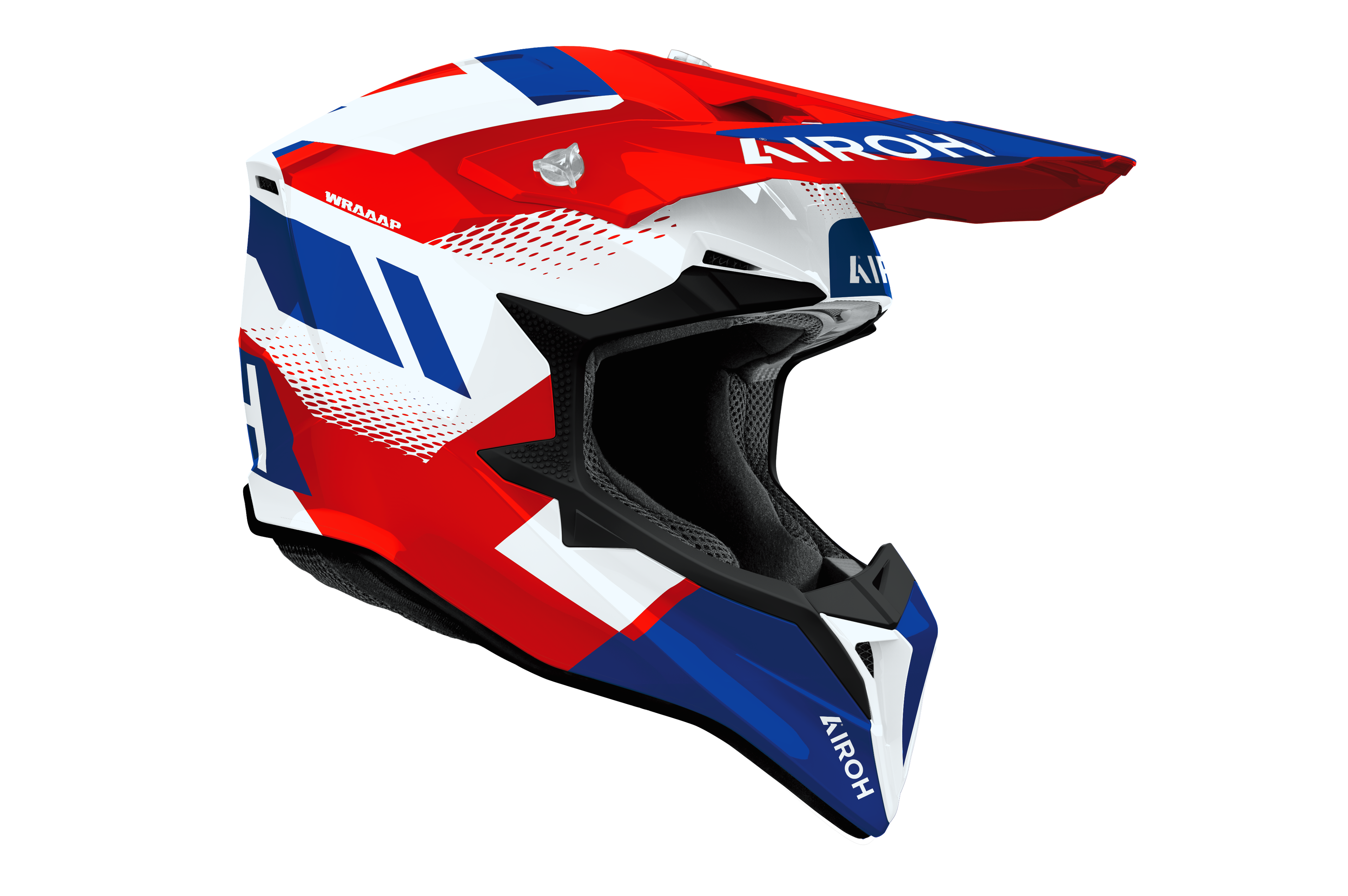 Casque Wraaap  Bleu Rouge AIROH