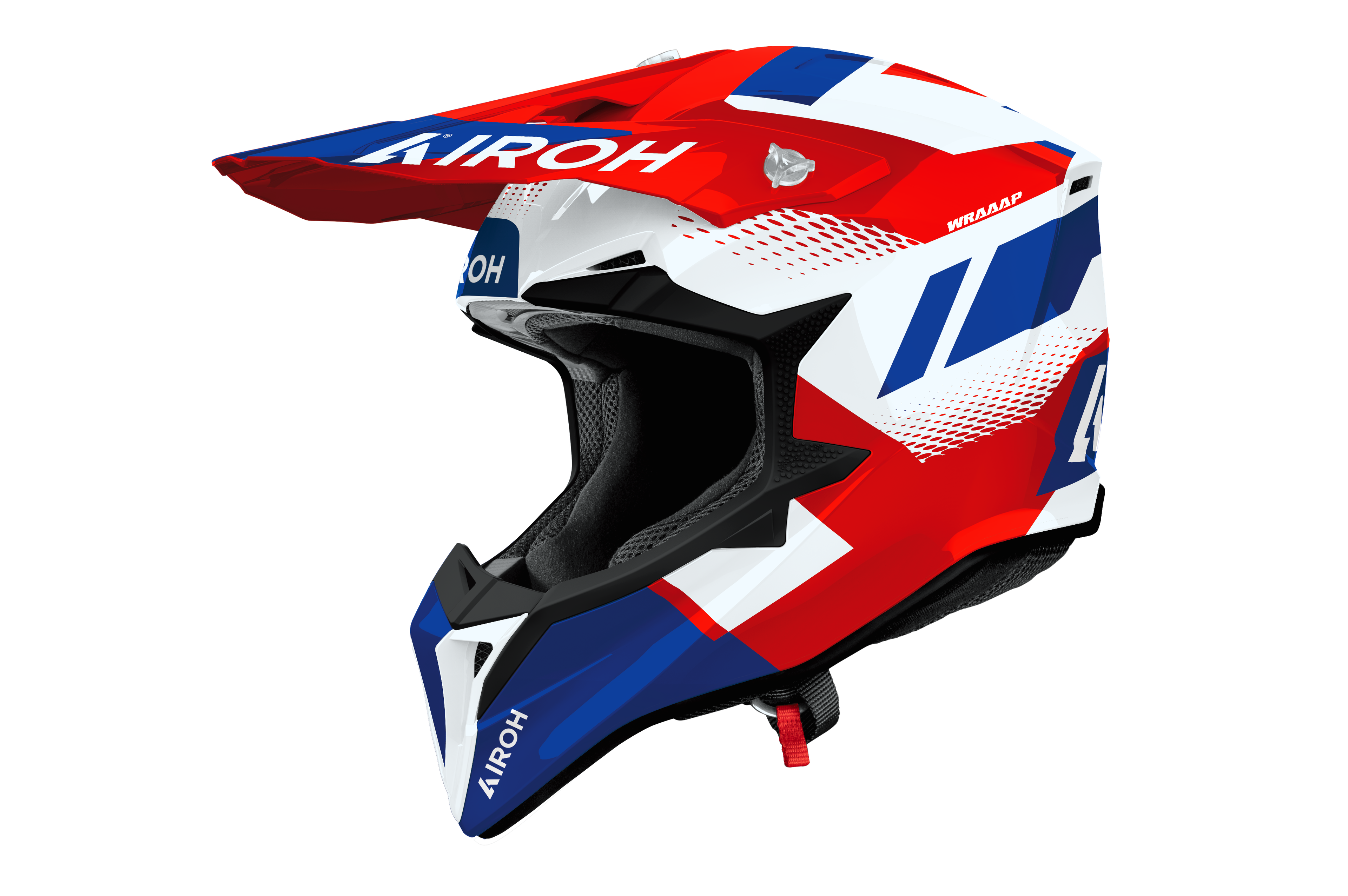 Casque Wraaap  Bleu Rouge AIROH