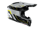 Casque Airoh Aviator 3 gris jaune carbone motocross enduro vue profil droit léger homologation ECE 22.06