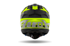 Casque Airoh Aviator 3 noir jaune vue arrière casque motocross enduro ventilation haute performance