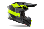 Casque Airoh Aviator 3 noir jaune motocross enduro vue profil droit léger homologation ECE 22.06