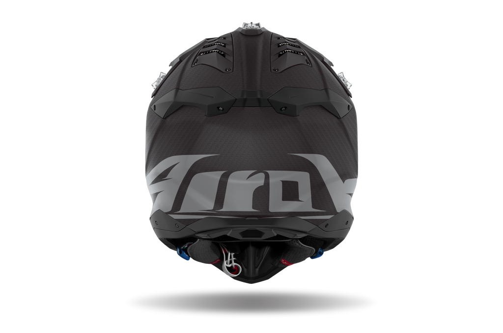 Casque Airoh Aviator 3 noir vue arrière casque motocross enduro ventilation haute performance