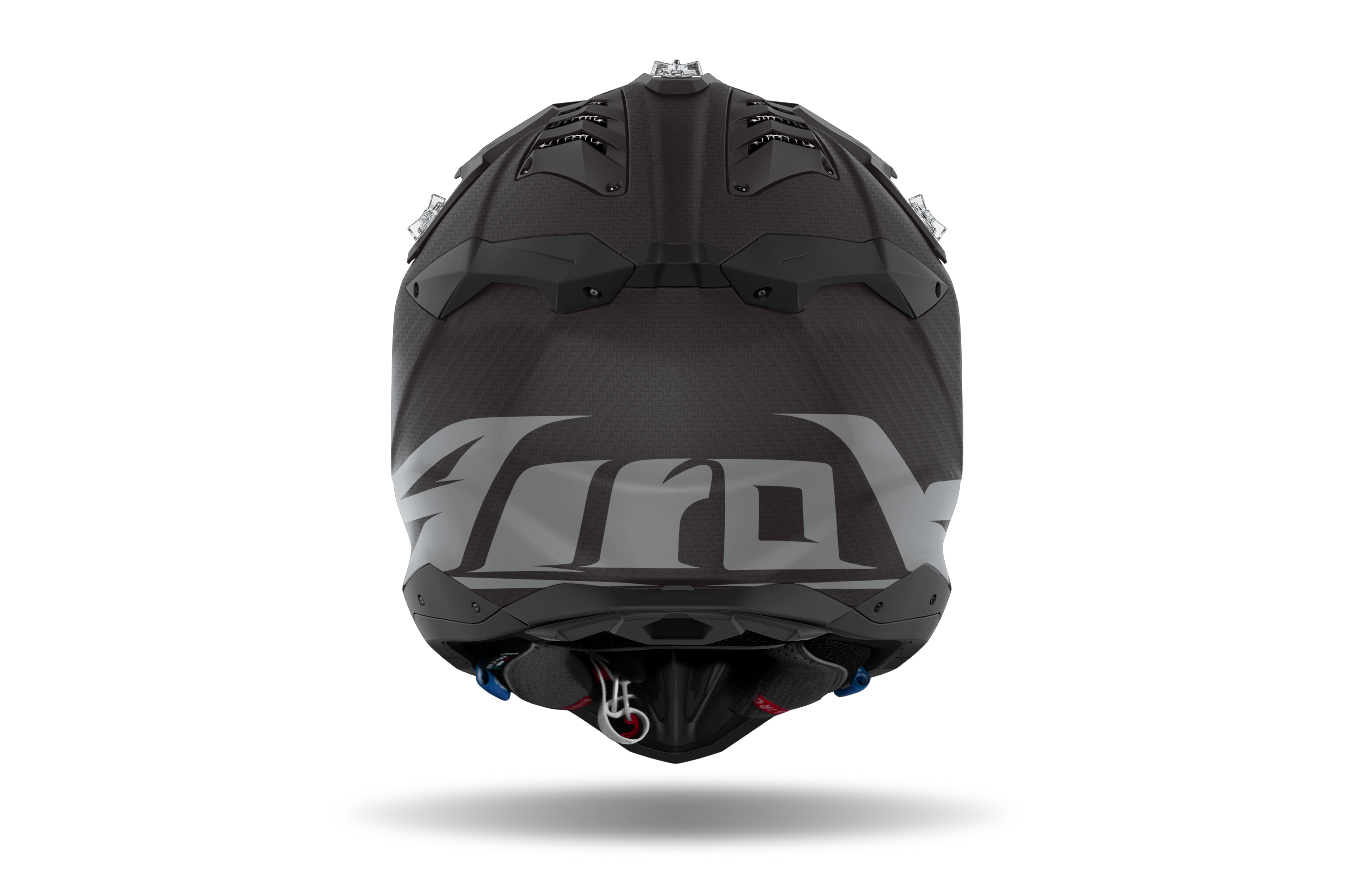 Casque Airoh Aviator 3 noir vue arrière casque motocross enduro ventilation haute performance