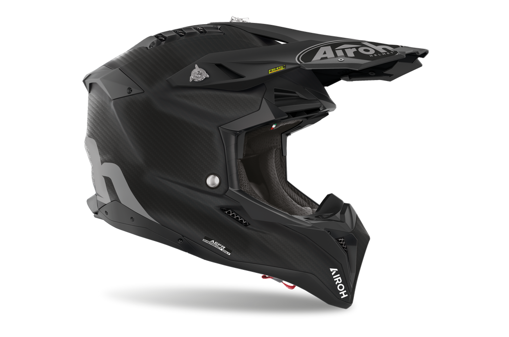 Casque Airoh Aviator 3 noir motocross enduro vue profil droit léger homologation ECE 22.06