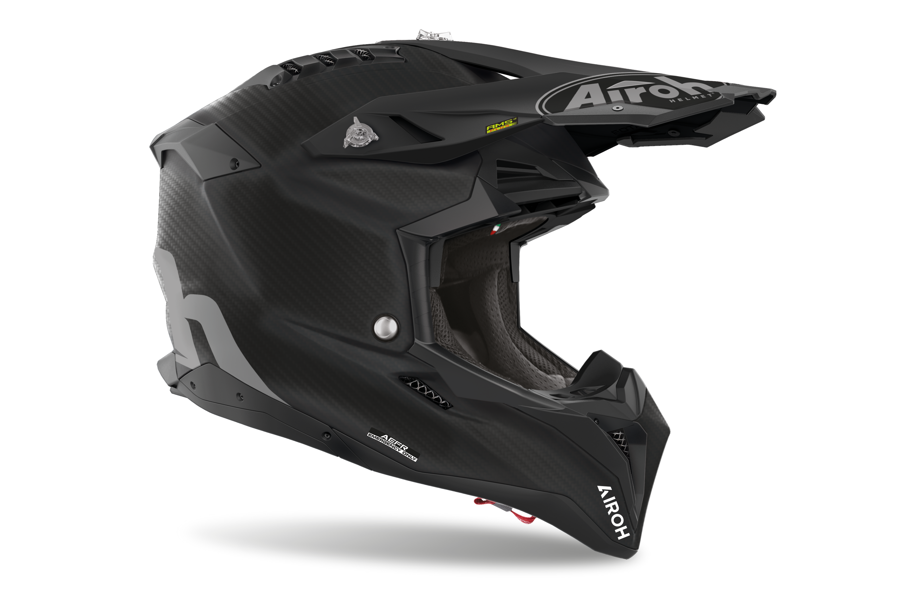 Casque Airoh Aviator 3 noir motocross enduro vue profil droit léger homologation ECE 22.06