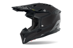Casque Airoh Aviator 3 noir casque cross haut de gamme vue profil gauche design sobre et agressif