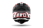 Casque Airoh Aviator 3 rouge blanc vue arrière casque motocross enduro ventilation racing carbone