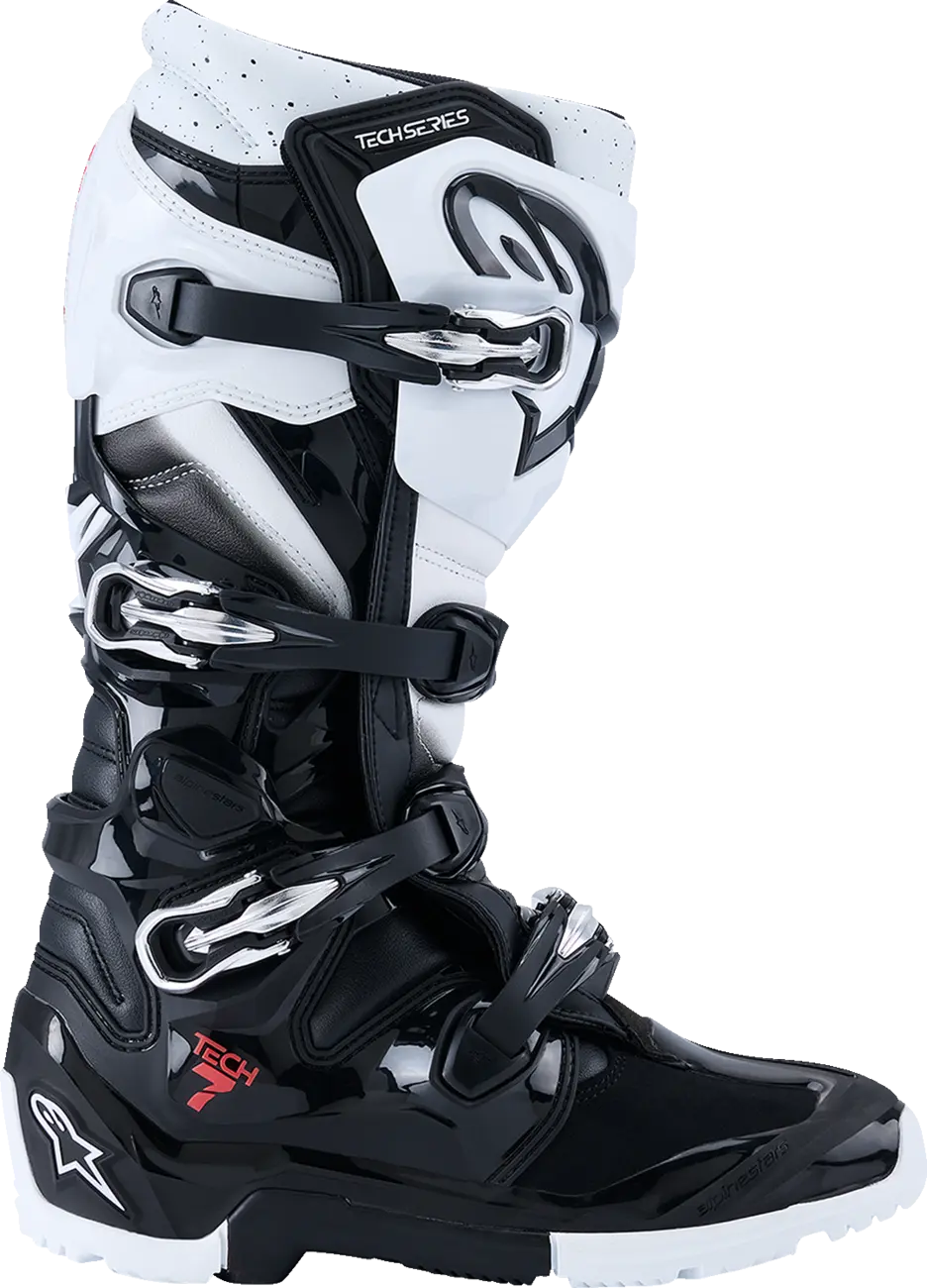 Botte Tech 7 Enduro Blanche Noir ALPINESTARS