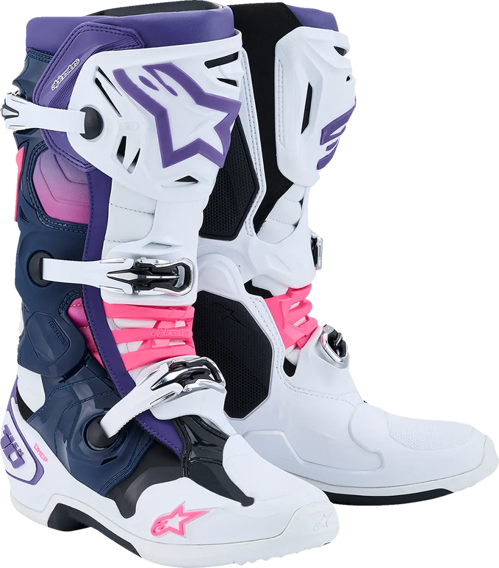 Botte Tech 10 Blanche Rose ALPINESTARS