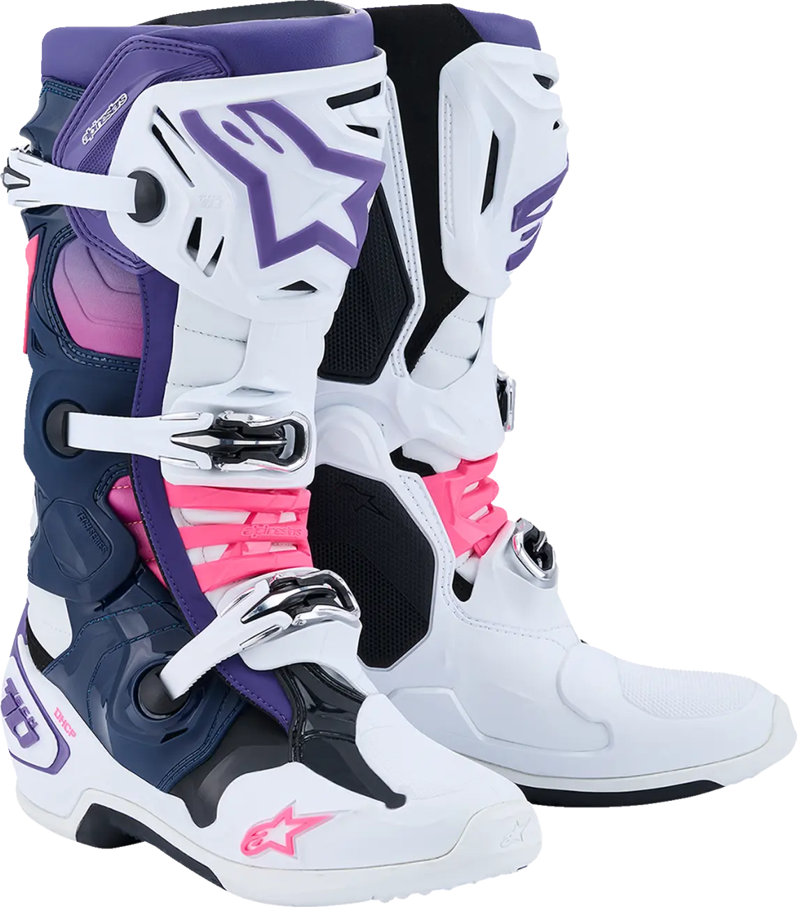 Botte Tech 10 Blanche Rose ALPINESTARS