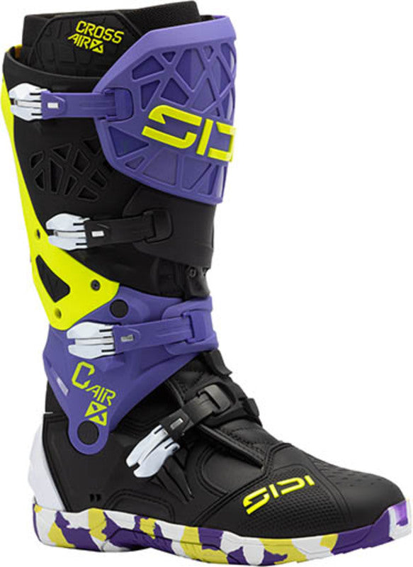 Bottes Sidi Crossair X noir et violet pour motocross, enduro et supercross