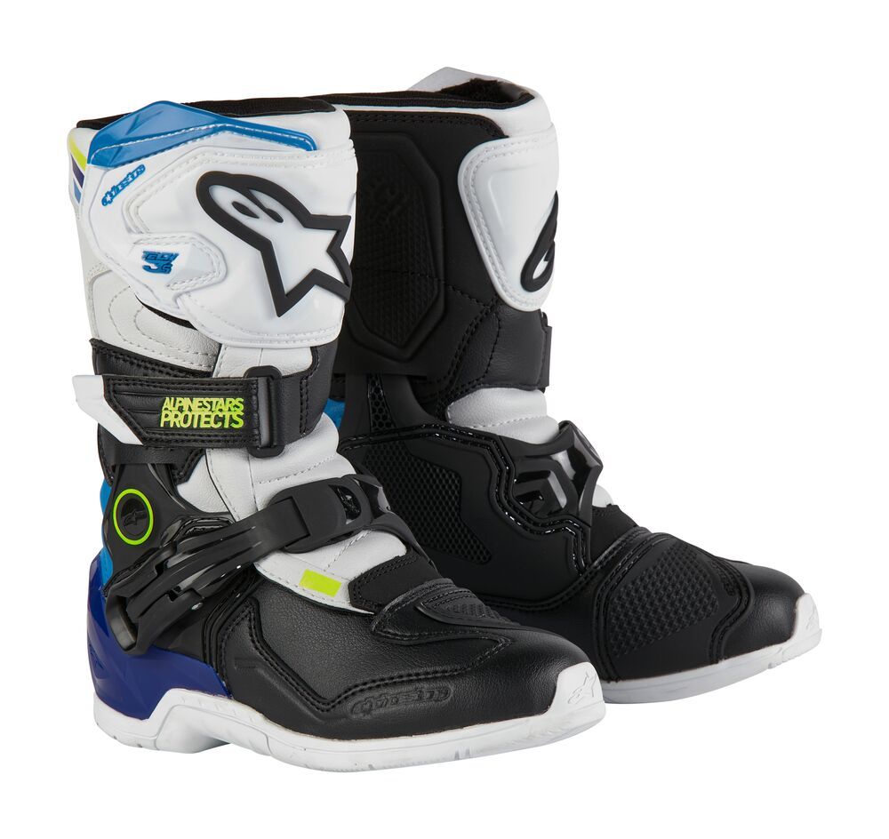 Bottes Enfant Tech3S Blanc/Noir/Bleu ALPINESTARS