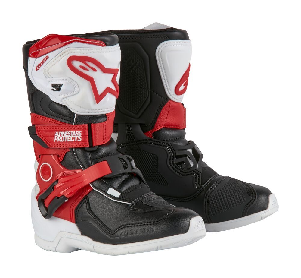 Bottes Enfant Tech3S Blanc/Noir/Rouge ALPINESTARS