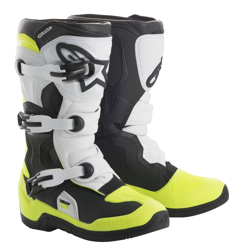 Bottes Enfant Tech3S Noir/Blanc/Jaune Fluo ALPINESTARS