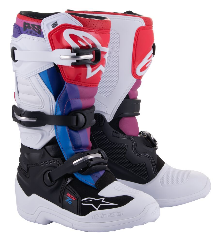 Bottes Enfant Tech7S Noir/Arc-en-Ciel ALPINESTARS