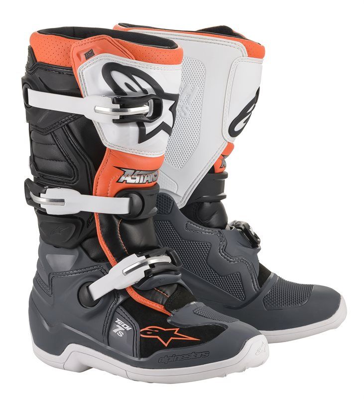 Bottes Enfant Tech7S Noir/Orange ALPINESTARS