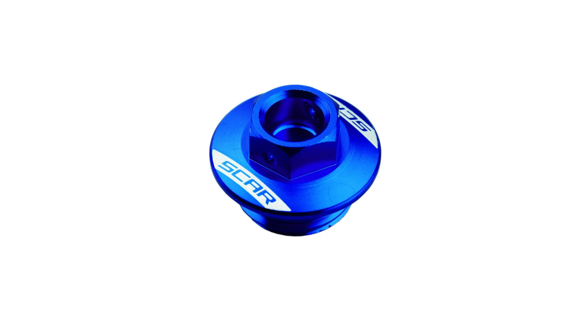 bouchon remplissage huile scar ktm husqvarna gasgas aluminium anodise bleu